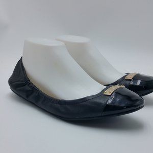 Coach Darsi Black Patent Toe Scrunch Flats